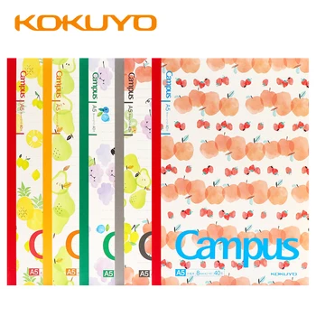 5 Libros de KOKUYO Fruta Campus de la Nota de la libreta A5 / B5 Simple Estudiantes Universitarios de Arte Exquisita Apuntes en Clase Lindo Pequeño Fresco de Papelería