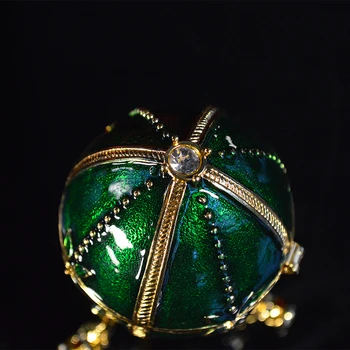 Qifu Verde Pequeño Huevo De Faberge De La Joyería Caja De Regalo