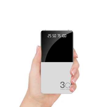 30000mAh el Banco de Potencia Ultra-delgado Portátil del banco del Poder del Cargador con LED Digital de la Pantalla de Batería Externa Para el Xiaomi iphone7 8 x xs