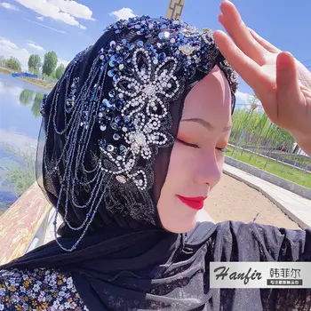 De lujo Malasia Musulmán regalo de boda de niña de las mujeres con hiyab chales bufandas