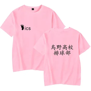 De Verano De La Camiseta Para Hombre De Anime Haikyuu Karasuno De La Escuela Secundaria Camiseta De Algodón De Manga Corta De Voleibol Camiseta Fresca Divertida Camiseta De Los Adolescentes