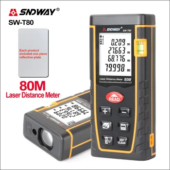 SNDWAY SW-T80 Telémetro Láser Medidor de Distancia Gama Mesurment Herramienta de Dispositivo Buscador de Mini Digital Meater Láser Sensor de Distancia