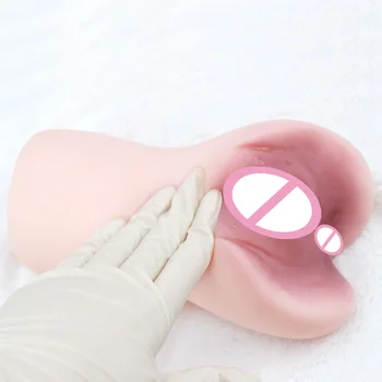 La Vagina Artificial Coño Doble Canal de Bolsillo Coño Anal juguete íntimo Hombre Masturbador de goma Coño Juguetes Sexuales para los Hombres Gay