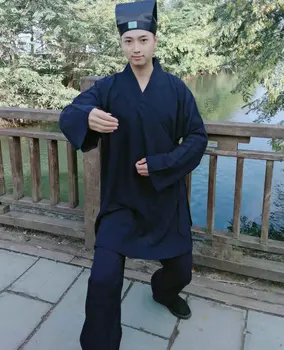 Chino Taoísta de Wudang Kung Fu Ropa de los Hombres de Tai Chi Uniforme Shaolin Monje Budista Batas de Artes Marciales kung fu de Tops de Ropa+pantalones