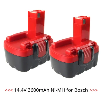 Pack de 2 14.4 V 3.6 Ah Ni-MH Batería para Bosch BAT040 BAT038 BAT041 BAT159 BAT048 BAT100 BAT119 BH984 PSB 14,4 V PSR 14.4 de la Herramienta eléctrica