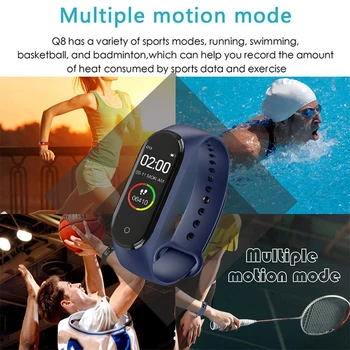 Smart Pulsera de Deportes de la Pulsera Inteligente de la Presión Arterial Monitor de Ritmo Cardíaco de la Salud de la Aptitud de seguimiento Inteligente de la Banda de Reloj Para Android IOS