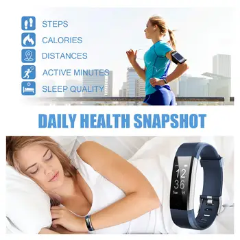 Smart Pulsera Impermeable Podómetro Monitor De Presión Arterial De La Salud Reloj Ritmo Cardíaco Bluetooth Reloj De Pulsera De Fitness Tracker