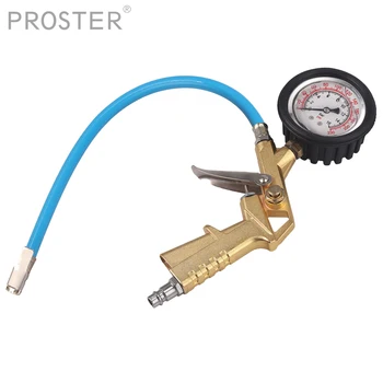 Proster 0-230PSI Medidor de Presión de Neumáticos de Alta precisión Multi-Función de Detección de Golpes Indicador de nivel de Aceite del Coche de Inflado de los Neumáticos de la Herramienta