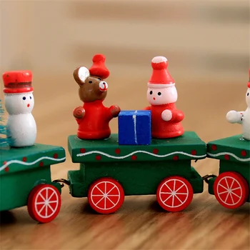 Navidad Año Nuevo Decoración de Madera de la Decoración de Navidad Pequeño Tren de los Niños de Kindergarten Festivo Suministros Natale ingrosso Navidad