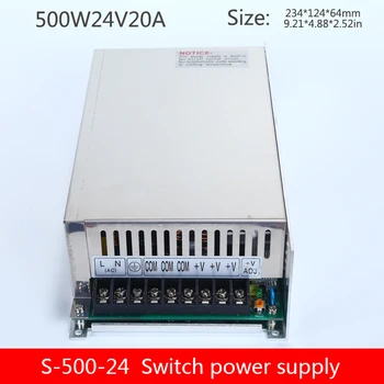 Cambiar la fuente de alimentación S-500-24 de 220V a DC24V20A/12v40a/36v13.8a/48v10a DC transformador de 500W regulador de voltaje