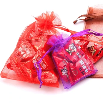 100pcs/lote 5*7 cm bolsa de organza de Navidad de la boda bolsa de regalo de la joyería de embalaje la Pantalla de la joyería bolsa&bolsa bolsas a favor del 23 de colores opcional