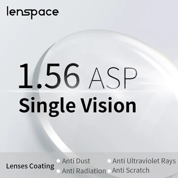 Lenspace 1.56 Sola Prescripción de la Visión de CR-39 de Resina, Esférico Gafas de Miopía Hipermetropía Lentes Ópticos de la Lente