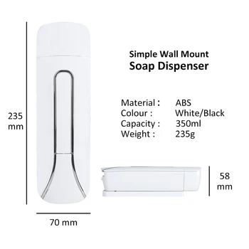 Single / Doble Manual Dispensador de Jabón Líquido de montaje en la Pared Desinfectante de la Mano de la Botella de Jabón de Contenedor Botella de Champú Accesorios de Baño