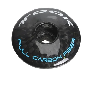 TOSEEK de Fibra de Carbono Bicicleta Auricular Superior de la Tapa del Vástago de la Cubierta de Piezas de Bicicleta de 6g Con Tornillo de 28,6 mm ( 1 1/8