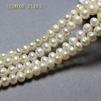 LUOMAN XIARI Fina AA Irregular Natural cuentas de Perlas Para la Joyería de BRICOLAJE Pulsera Collar Material 6-7mm Strand 14