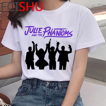 Julie Y los Fantasmas de verano de la parte superior femenina casual grunge graphic tees de las mujeres de la vendimia par de prendas de ropa de harajuku kawaii