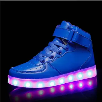 Nuevo de la Moda de los Niños Iluminado Zapatos Para Niñas Niños Colorido Resplandor Niños Zapatillas de deporte de Carga Luminoso USB Zapatos Chaussure Enfant LED