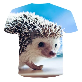 2020 3D T-shirt erizo patrón casual y cool T-shirt de impresión 3D la impresión 3D de secado rápido T-shirt.