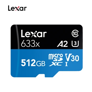 Lexar 633X de Alta Velocidad Tarjeta de Memoria de 512 GB A2 TF Tarjeta de Clase 10 UHS-I U3 A1 Tarjeta MicroSD de 32GB 64GB 128GB 256GB Para el Teléfono Móvil Gopro