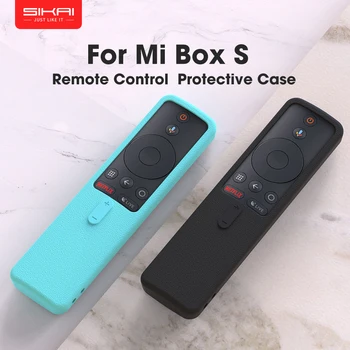 SIKAI de Silicona Control Remoto Caso De Xiaomi Mi Box S TV Stick de control Remoto Caso Suave Llanura Remotecontrol Protector de la Cubierta