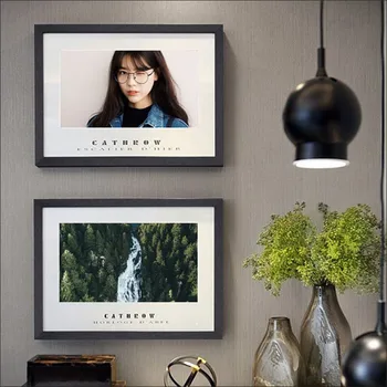 Marco de foto pared marco de cumpleaños regalo de la decoración se puede personalizar para añadir personal de photosWooden marco de imagen de decoración moldur