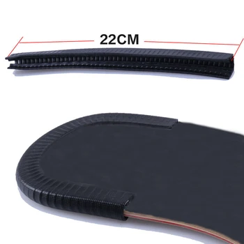 Caucho de silicona Cubierta de la Guardia Tiras Negro Universal Longboard Partes 1 par