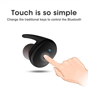 TWS4 Auricular Bluetooth de los Deportes de la prenda Impermeable Inalámbrica Bluetooth Auriculares Con la Carga de Bin Mini In-Ear Pods Para Samsung Huawei