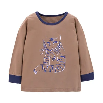 Poco maven Niños Camisas de Manga Larga Animal Tigre de la Ropa de los Niños para el Otoño Bebé Niños Camisetas de Algodón para Niños Ropa