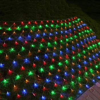 BEIAIDI 2x2/3X2M de Navidad LED de Malla de Hadas Cadena de Luz al aire libre de la Boda de la Ventana de Red Carámbano LED Cadena de Garland Iluminación navideña