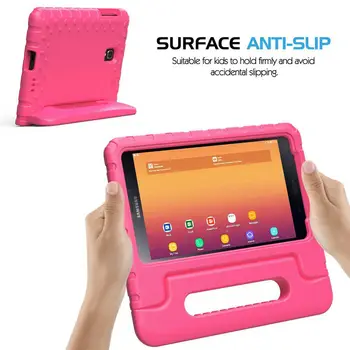 Para Samsung Galaxy Tab UN 8.0 SM-T380 T385 2017 Caso de los Niños de EVA resistente a los Golpes Proteger la Tableta de la Cubierta de la Manija de Soporte de Caso Para los Niños