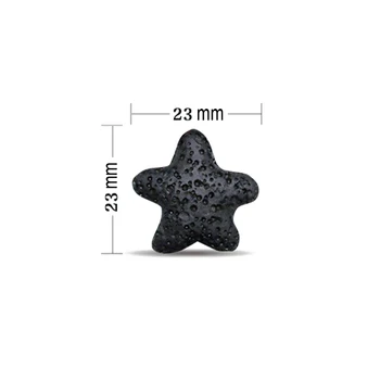 10pcs Mixto de 23mm de Piedra Natural de colores Estrella de Lava Cuentas de Piedra para Difusor Colgante del Collar de las Pulseras de la Joyería