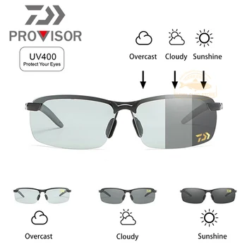 2020 DAWA Fotocromáticas de Gafas de sol Polarizadas de Pesca Gafas de las Gafas de los Hombres a prueba de viento UV400 Gafas de Sol de DAIWA Descolorida Gafas de sol
