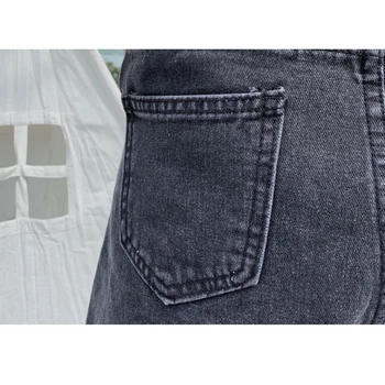 LJSXLS Azul de la Vendimia de pantalones de Mezclilla Para Mujeres 2020 Verano Nueva Casual Ancho de la Pierna de Tamaño Más Corto de Jeans de Mujer de Cintura Alta pantalones Cortos