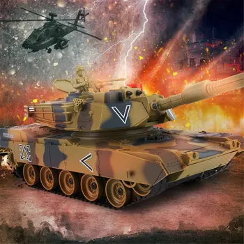 778-1 Simulación 1:24 M1A2 RC Tanque de Batalla Rastreador de Juguetes de Control Remoto de Coches de Máquina Pesada, Tanques de Niños Regalo