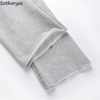 Pantalones de las Mujeres 2020 Ocio Sólidos Simples Sueltos de Longitud Completa de Elástico en la Cintura del Pantalón para Mujer de la Pierna Amplia Estilo coreano Todos-partido de Otoño Estudiante
