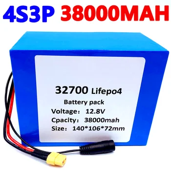 2021 32700 Lifepo4 Batería 4S3P 12.8 V 38Ah 4S 40 A 100 Equilibrada BMS para el Barco Eléctrico y el Suministro Ininterrumpido de electricidad 12V