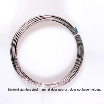 50M 304 de acero inoxidable alambre de cuerda de alambre de cable más suave de pesca de elevación por cable 7X7 Estructura de 1.2 mm de diámetro