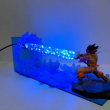 Dragon Ball Lamparas de son Goku Kamehameha Escena de Luz de Noche LED de Dragon Ball Z de la Figura de Acción de Goku Juguetes para los Niños