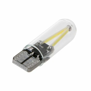 10Pcs/Pack llevada T10 194 168 W5W COB LED CANBUS de Vidrio de Sílice de Licencia de Bombillas de Luz Blanca Cálida de los Accesorios del Coche