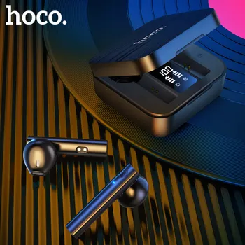 HOCO TWS Auriculares Inalámbricos Bluetooth 5.0 Inteligente de Control Táctil Inalámbrico TWS Auriculares Estéreo 3D Deporte Auricular para el iphone 12