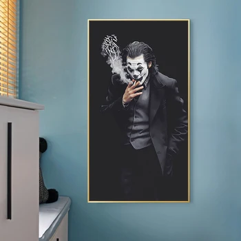 Película de Comics Joker Cartel de Impresión y Joaquin Phoenix Retrato Pintura en tela, Cuadros de Arte de Pared de Imagen para la Sala de estar Decoración para el Hogar