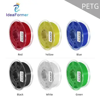 Ideaformer 1,75 mm de Filamento de PETG Transparente Bobina de 1Kg Multicolor de Sin burbujas de Tolerancia de +/-0.02 mm de BRICOLAJE de la Impresión en 3D de los Consumibles.