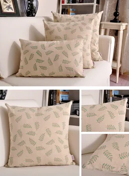 30x45/45x45/60x60cm simple funda del cojín del respaldo funda de almohada, ropa de cama de algodón floral lumbar funda de almohada de sofá silla de decoración