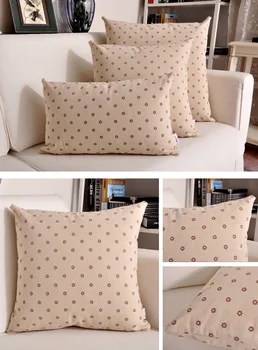 30x45/45x45/60x60cm simple funda del cojín del respaldo funda de almohada, ropa de cama de algodón floral lumbar funda de almohada de sofá silla de decoración
