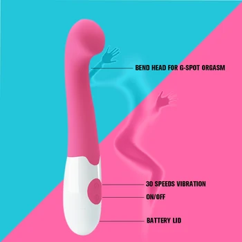Consolador de silicona Vibrador Para la Mujer Adulta de los Juguetes Sexuales 30 de la Velocidad de las Vibraciones del G-punto del Pene Gancho Anal, el Orgasmo Femenino Varita Ambiente Regalo Para Ella