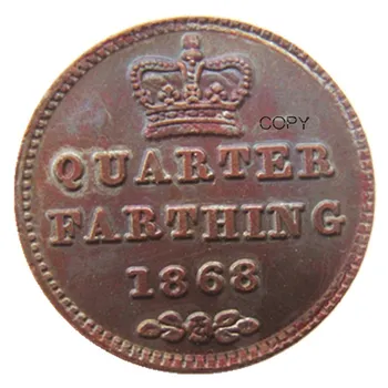 Un conjunto de (1839-1868)5pcs reino unido de Gran Bretaña / Ceilán Victoria Cuarto Cuadrante Copia monedas