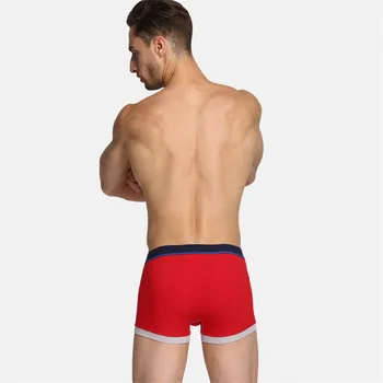 Caliente Pero Simple para Hombre de Algodón Puro de la Calidad de la Moda de Mezclar-Color Panty Sudor-absorbente y Resistente Calzoncillos