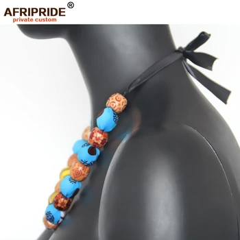 2019 estampados Africanos Collar de la Boda de Perlas de Resina de la Joyería de la Moda de Ankara Tela Gargantilla para las Mujeres AFRIPRIDE A1928005