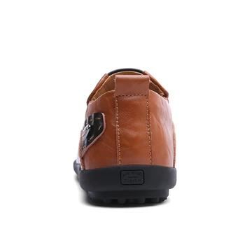 DM71 Diseñador hecho a Mano de Cuero Genuino de los Hombres Casual Zapatos de Lujo de la Marca 2020 Hombres Mocasines Mocasines de Invierno de Deslizamiento en Negro Formal de Zapatos