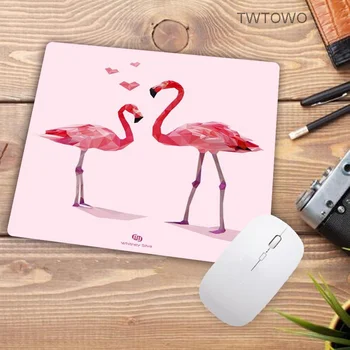 21*26CM Mousepad Pink Flamingo Escritorio Superficie mate Impermeable Anti-deslizamiento de la Mesa de Cojín de Ratón de Trabajo Para el Estudio de Juegos de azar